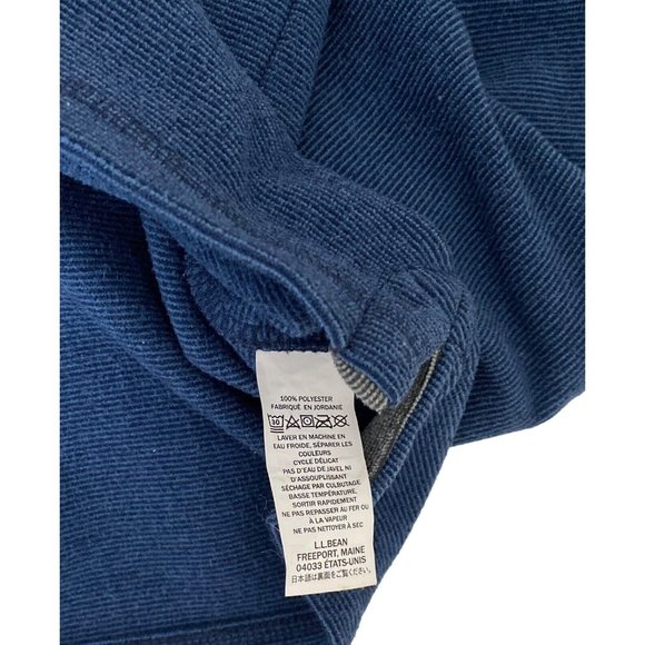 LL Bean Men’s MEDIUM Fleece Long Sleeve 1/4 Button Up Collared Pocket Sweatshirt - Picture 7 of 7